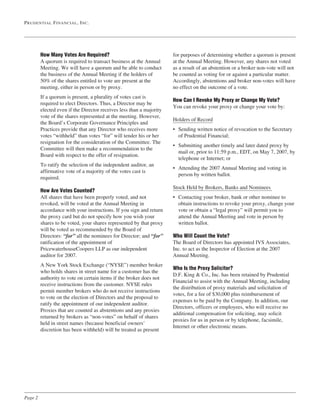  prudential financial  Proxy Statements 2007