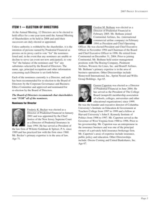  prudential financial  Proxy Statements 2007