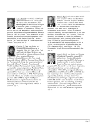  prudential financial  Proxy Statements 2007