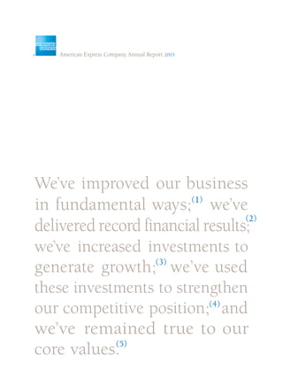 american express Annual Reports 2003