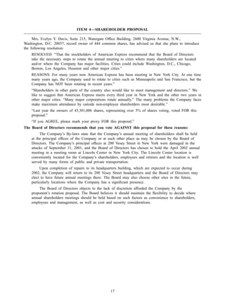 american express Proxy Statements2002