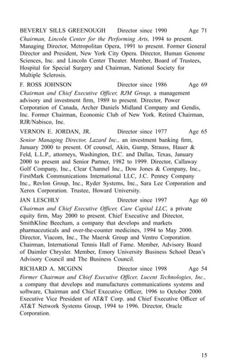 american express Proxy Statements2001