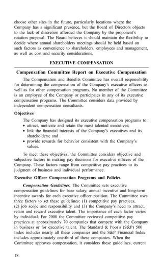 american express Proxy Statements2001