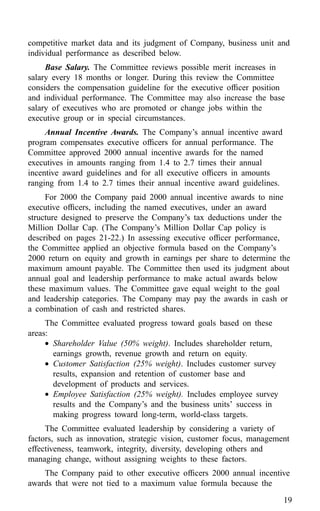 american express Proxy Statements2001