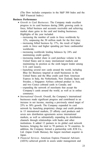 american express Proxy Statements2001