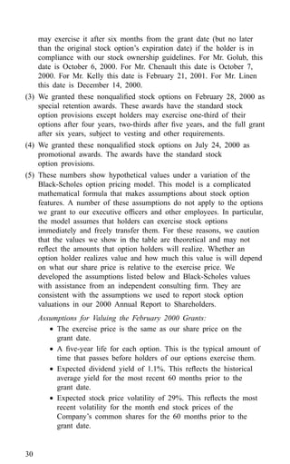 american express Proxy Statements2001