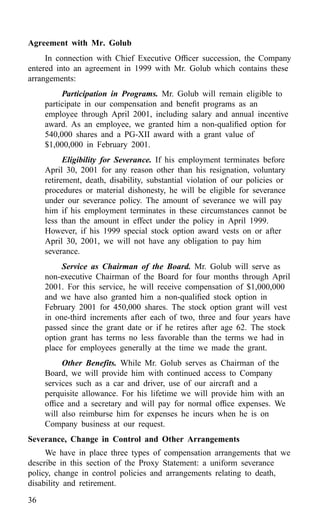 american express Proxy Statements2001