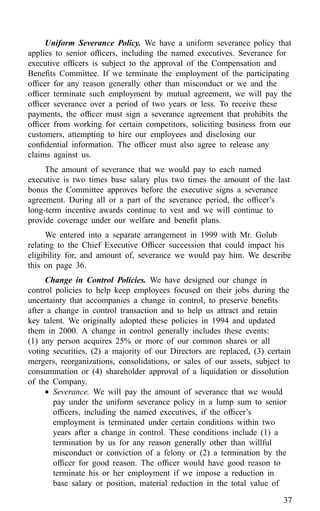 american express Proxy Statements2001