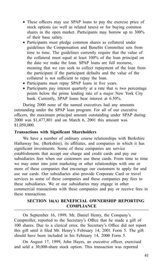 american express Proxy Statements2001