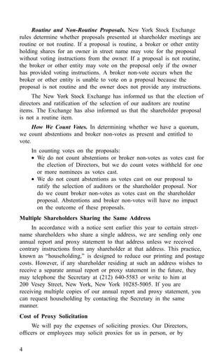 american express Proxy Statements2001