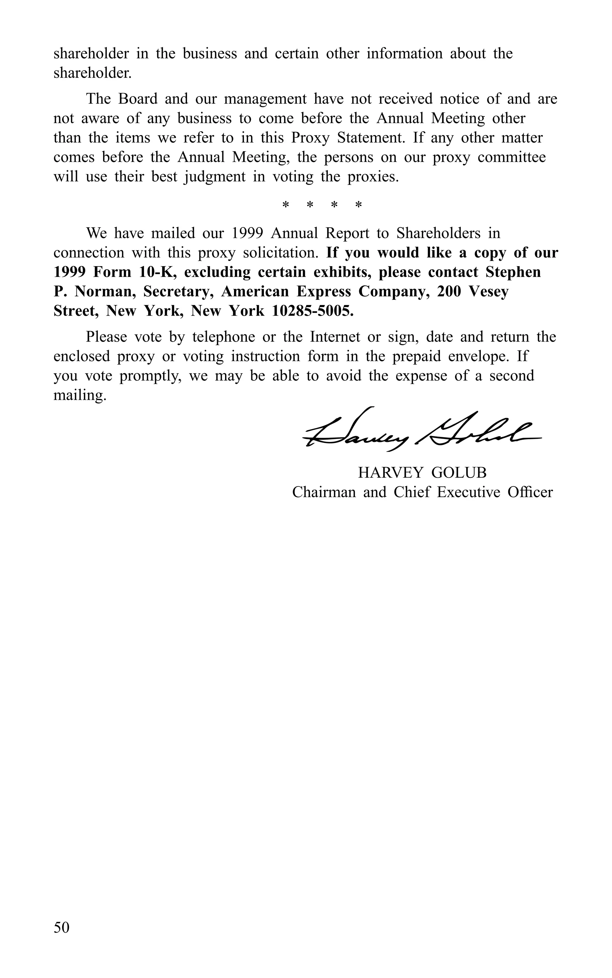 american express Proxy Statements2000