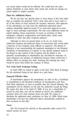 american express Proxy Statements2000