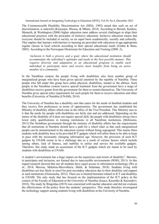 AN ASSESSMENT OF ICT SUPPORT FOR STUDENTS LIVING WITH DISABILITIES AT ...