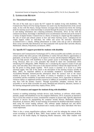 An Assessment of ICT Support for Students Living with Disabilities at ...