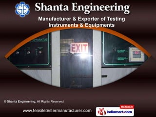 Manufacturer & Exporter of Testing
   Instruments & Equipments
 