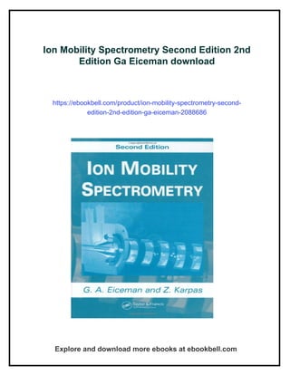 Ion Mobility Spectrometry Second Edition 2nd Edition Ga Eiceman | PDF