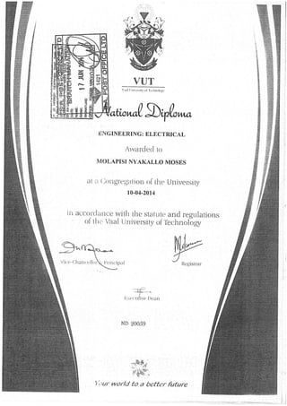 Natinal Diploma in Electronic engineering