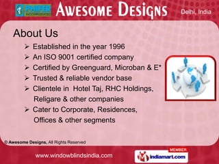 About Us<br /><ul><li>Established in the year 1996