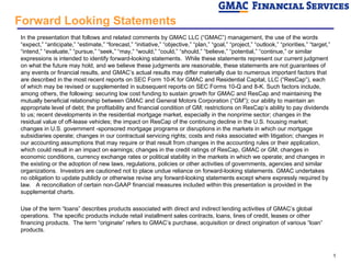 Sanjiv Khattri, Executive Vice President and CFO of GMAC Financial Services  Canadian Fixed Income Investor Update