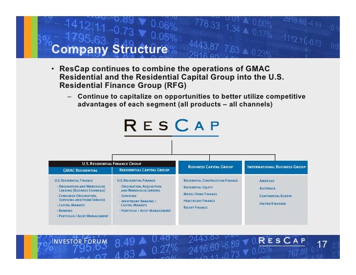 Rescap Chief Executive Officer Bruce Paradis Gmac Llc And Residenti