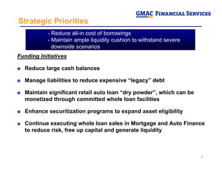 Strategic Priorities
           - Reduce all-in cost of borrowings
           - Maintain ample liquidity cushion to withst...