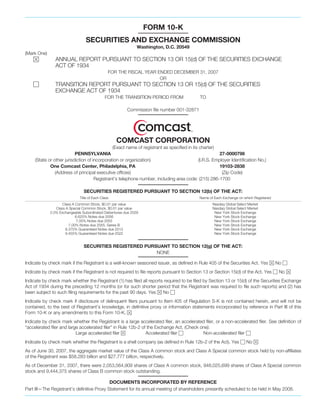 comcast Annual Report on Form 10-K  2007