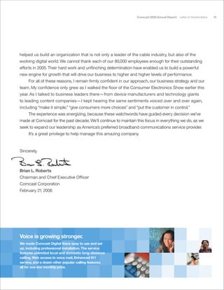 comcast Annual Report to Shareholders 2005