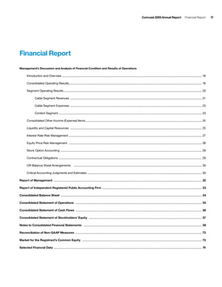 comcast Annual Report to Shareholders 2005