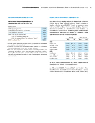 comcast Annual Report to Shareholders 2005