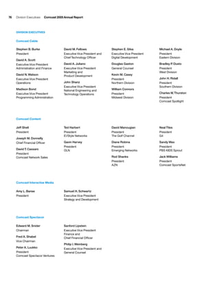 comcast Annual Report to Shareholders 2005