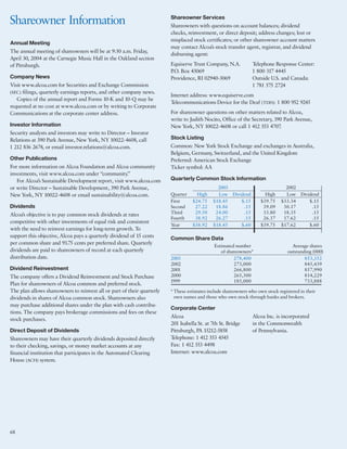 alcoa Annual Reports 2003