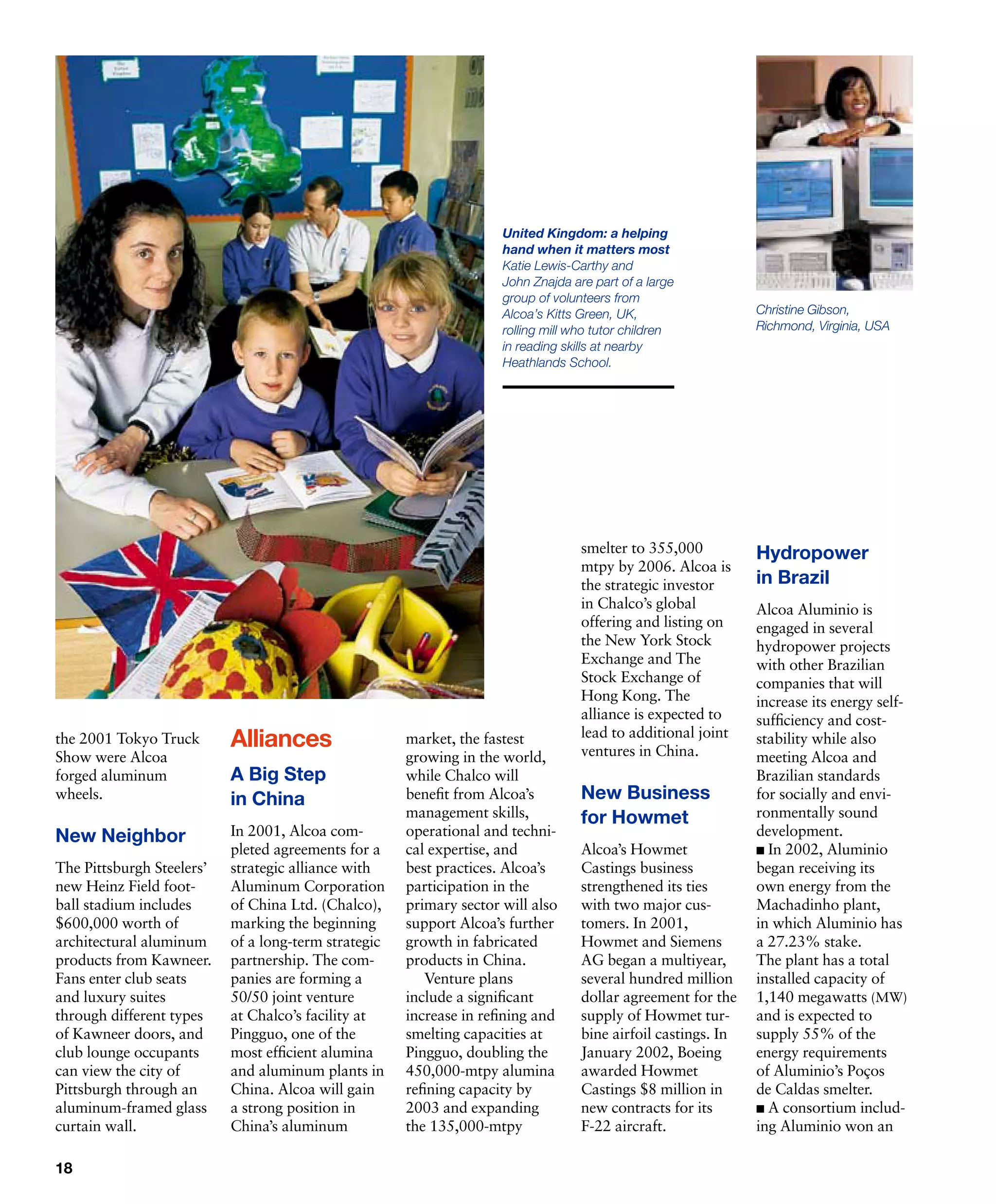 alcoa Annual Reports 2001