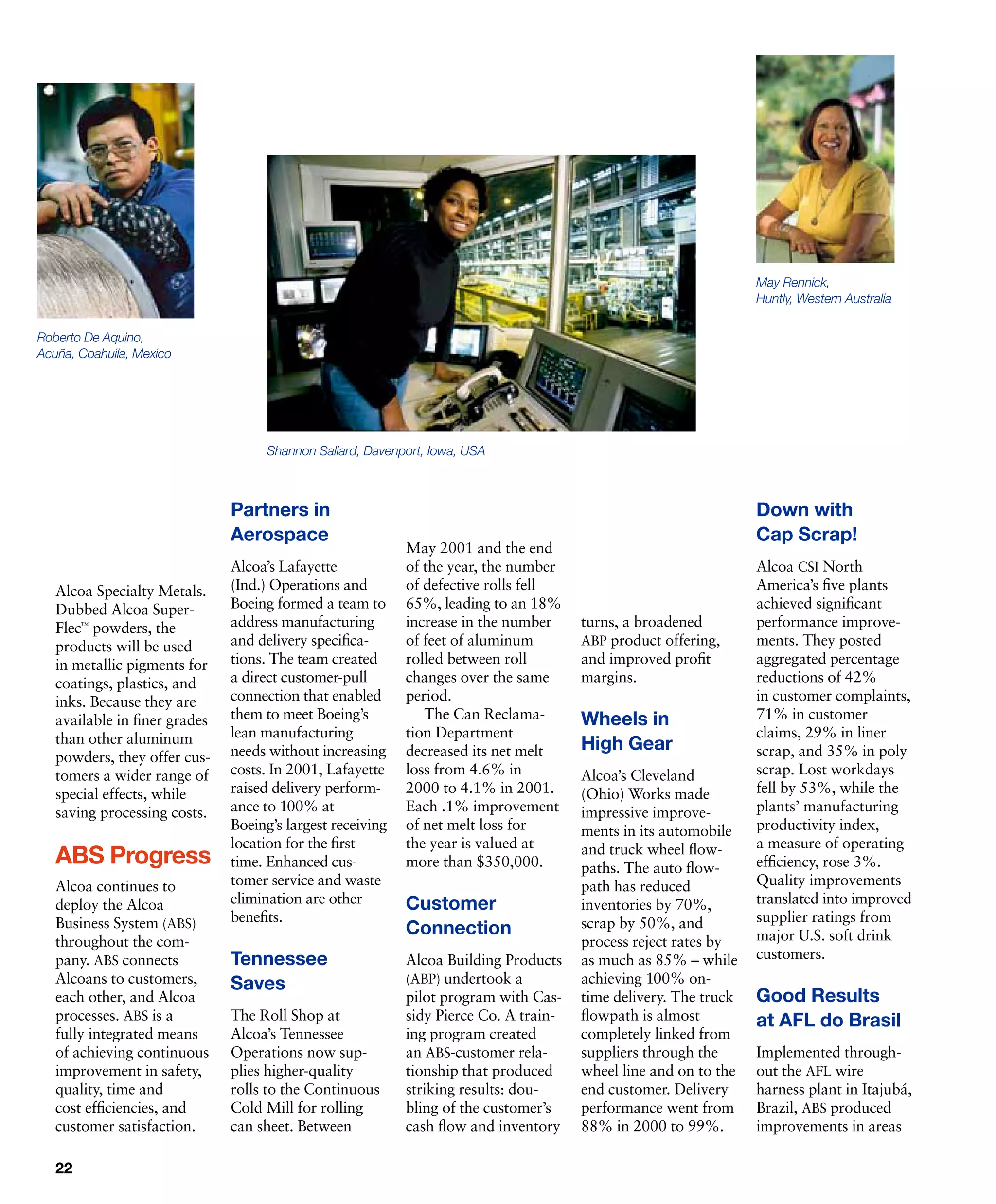 alcoa Annual Reports 2001