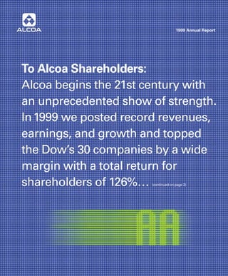 alcoa Annual Reports 1999
