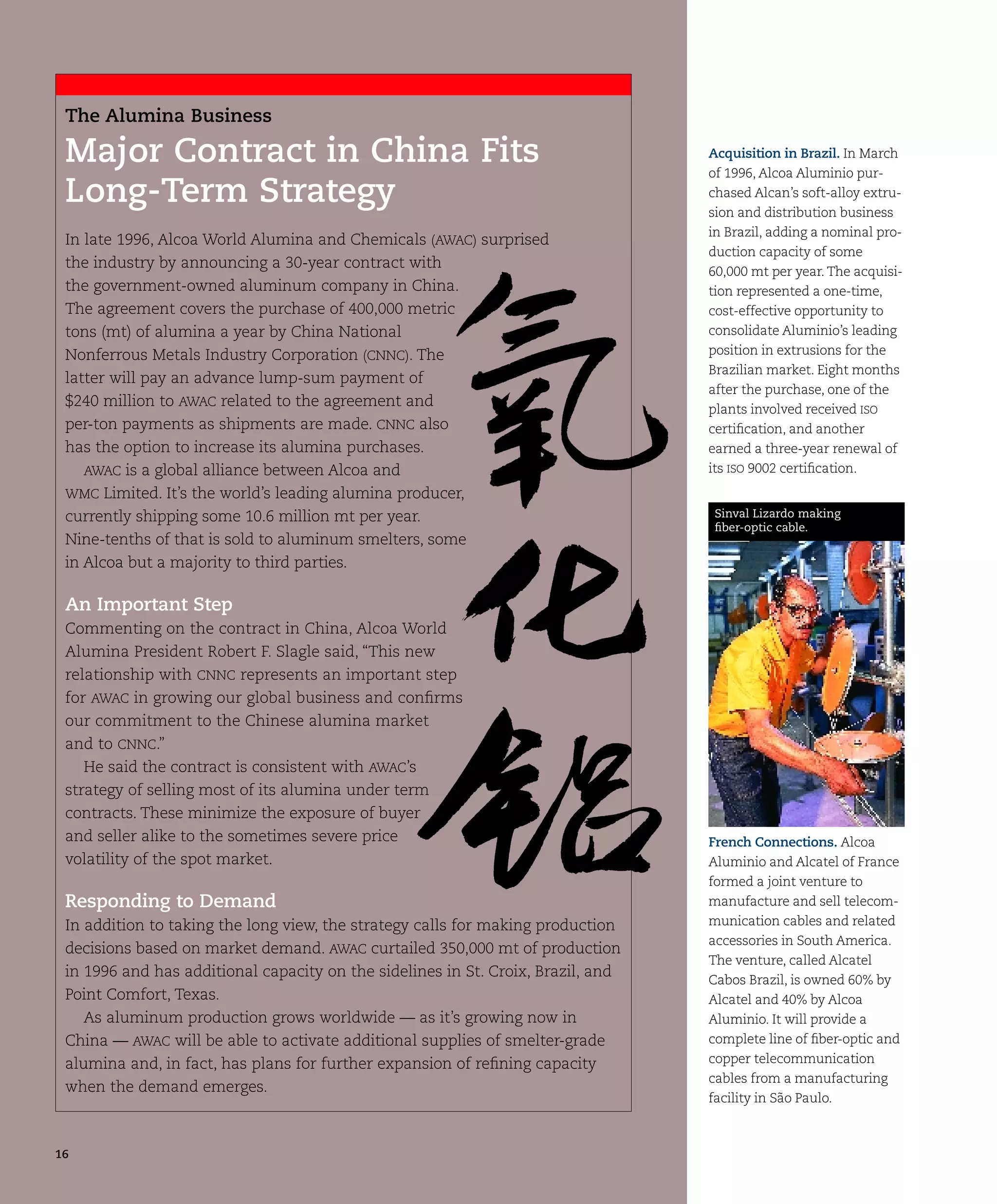 alcoa Annual Reports 1996