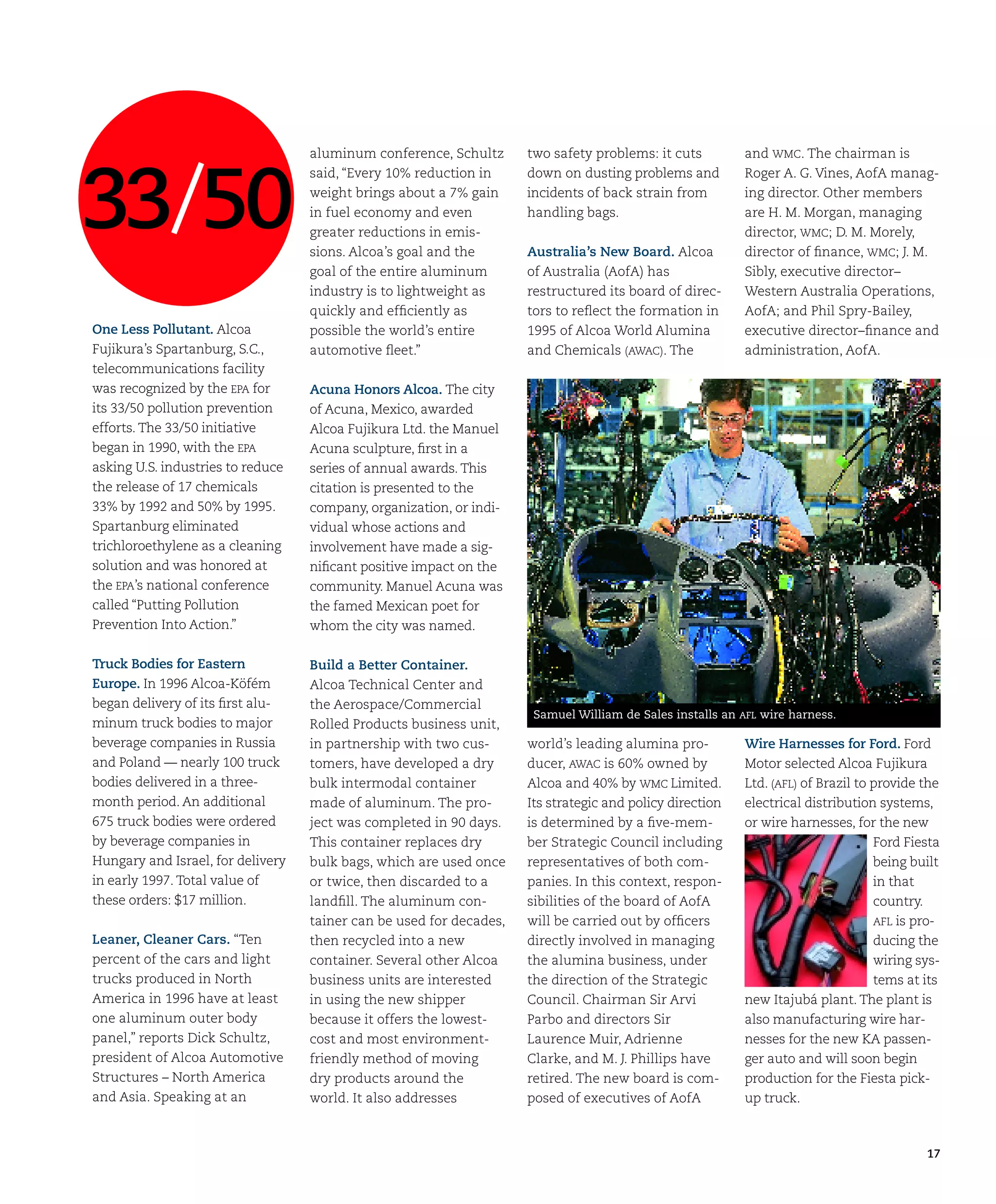 alcoa Annual Reports 1996