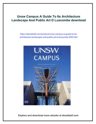 Guide Unsw Unsw Campus A Guide To Its Architecture Landscape And Public Art D ...