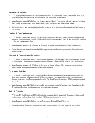du pont Earnings Release2006 2nd