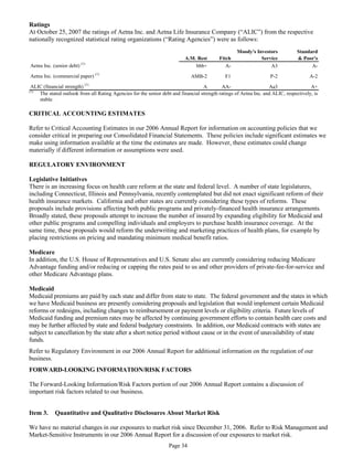 aetna Download Documentation	Form 10-Q2007 3rd