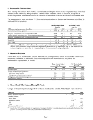 aetna form 10Q 2006 2nd