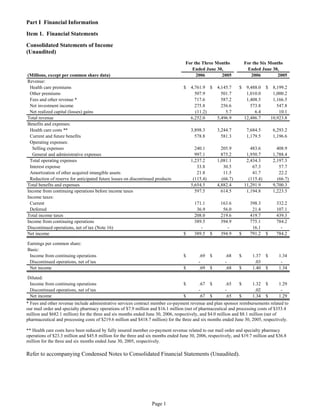 aetna form 10Q 2006 2nd
