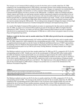 aetna form 10Q 2006 2nd