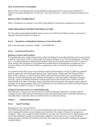 aetna form 10Q 2006 2nd