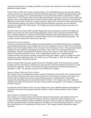 aetna Download Documentation	Form 10-Q 2005 3rd