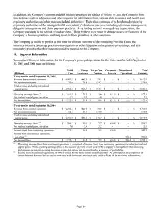 aetna Download Documentation	Form 10-Q 2005 3rd