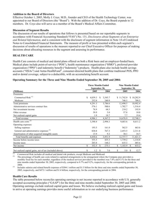 aetna Download Documentation	Form 10-Q 2005 3rd