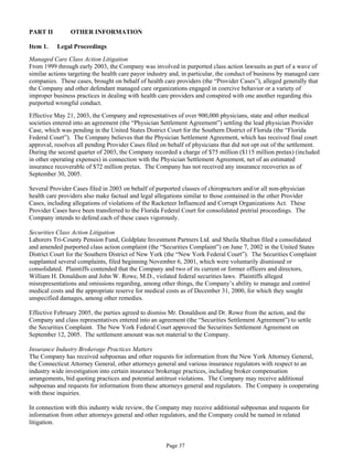 aetna Download Documentation	Form 10-Q 2005 3rd