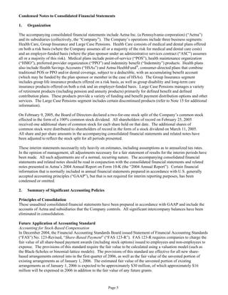 aetna Download Documentation	Form 10-Q 2005 3rd