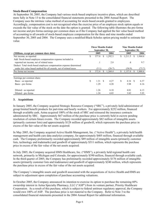aetna Download Documentation	Form 10-Q 2005 3rd