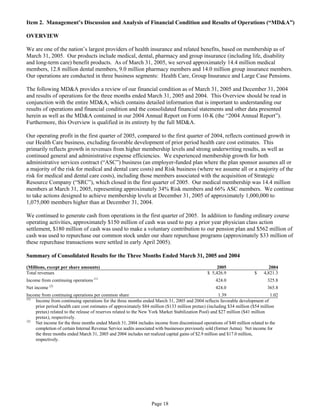 aetna form 10 k 2005 1st